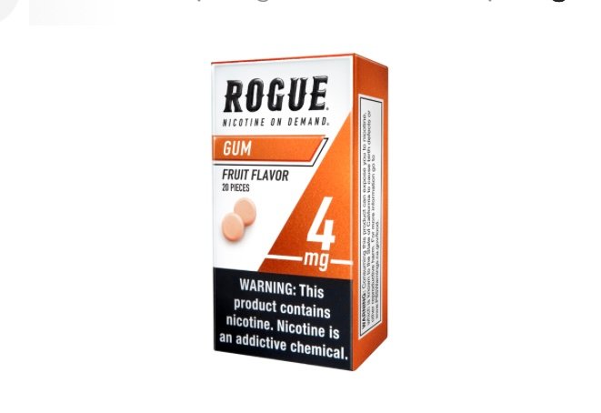 Rogue Fruit Flavor 4MG, Nicotine gum