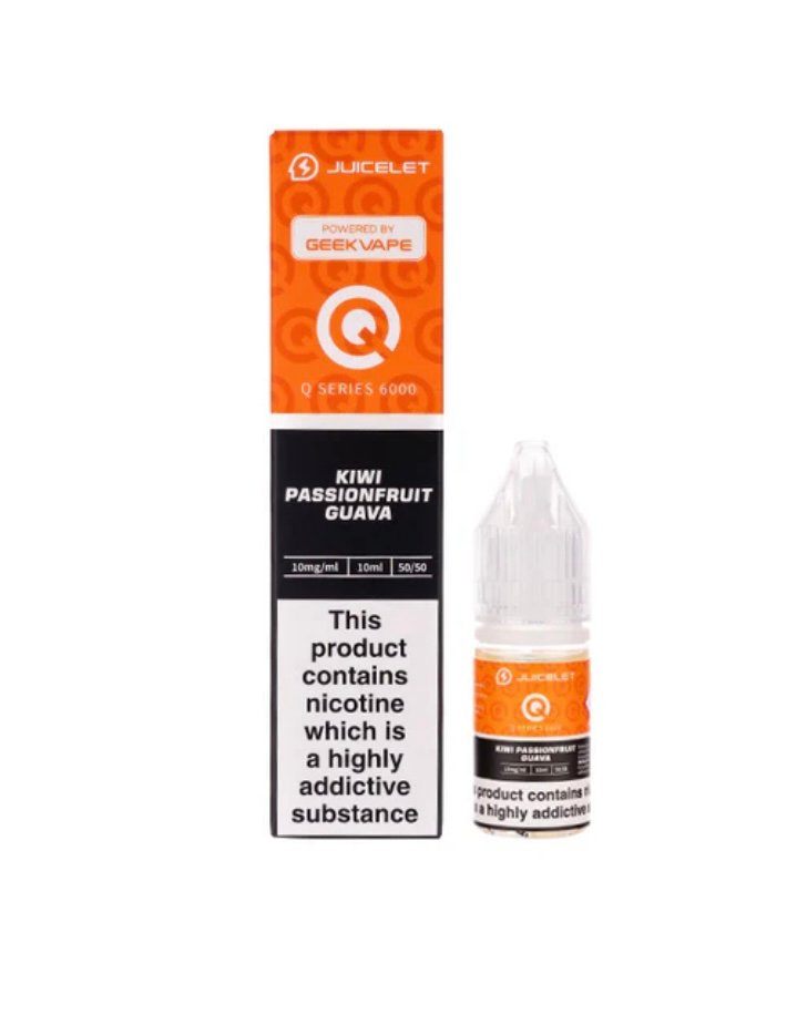 Kiwi Passionfruit Guava Q Series 6000 Nic Salt E-Liquid by Juicelet