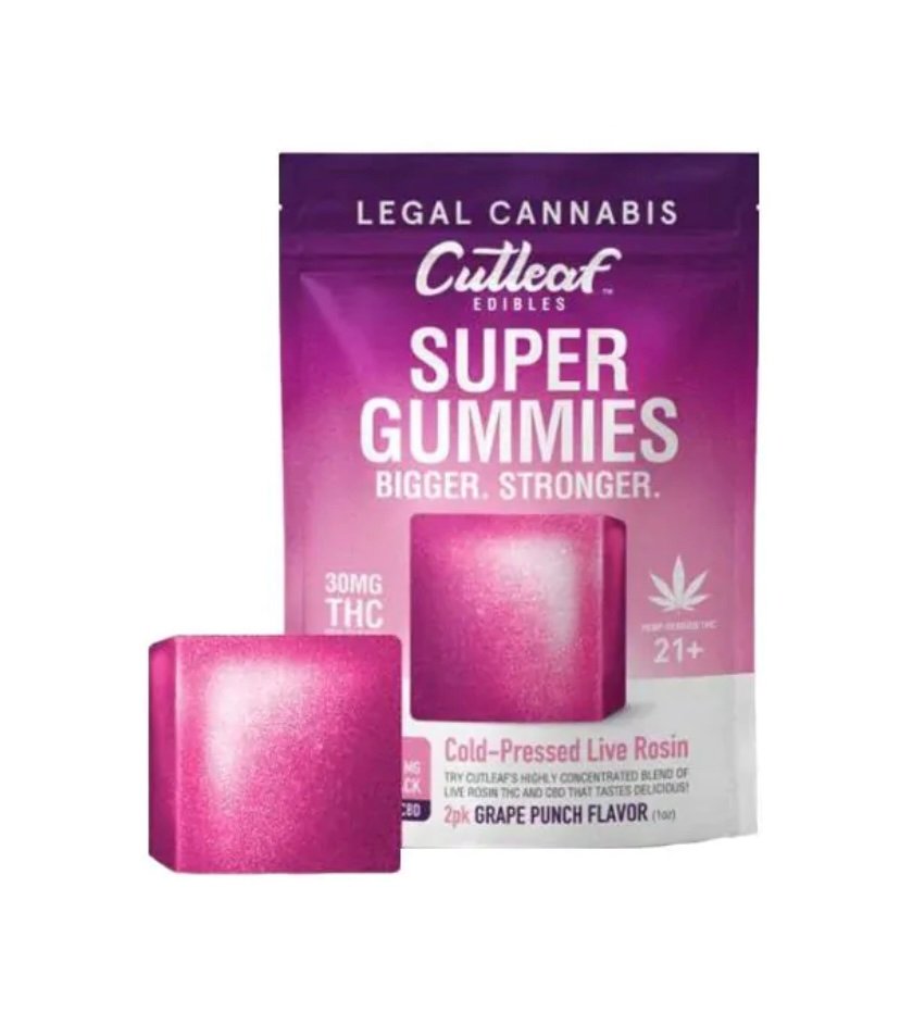 CUTLEAF COLD-PRESSED LIVE ROSIN CBD/THC SUPER GUMMIES 120 MG - Image 4