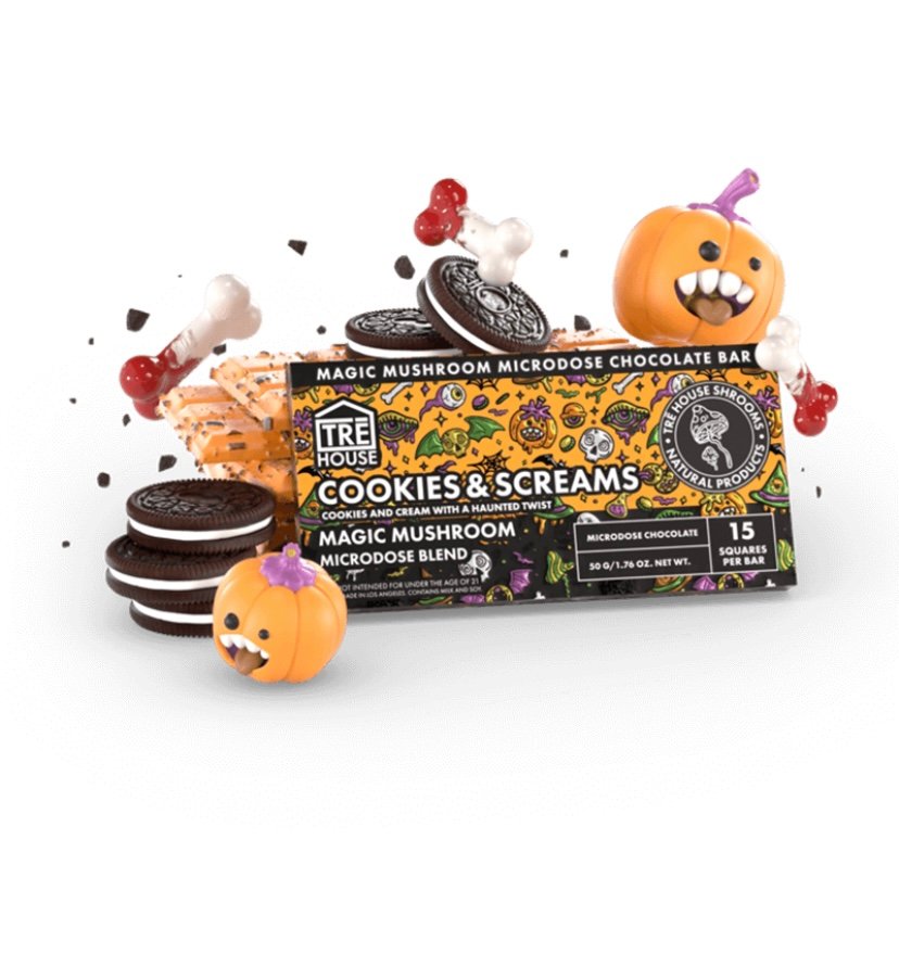 COOKIES & SCREAMS MAGIC MUSHROOM CHOCOLATE BAR – TRĒ HOUSE
