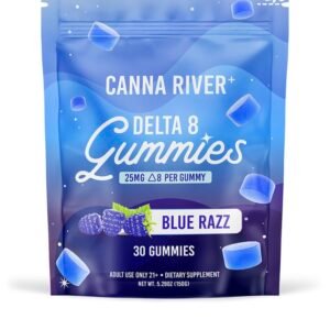 DELTA 8 THC GUMMIES – BLUE RAZZ – CANNA RIVER