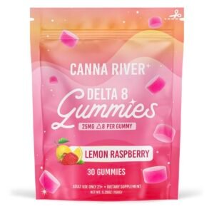 DELTA 8 THC GUMMIES – LEMON RASPBERRY – CANNA RIVER
