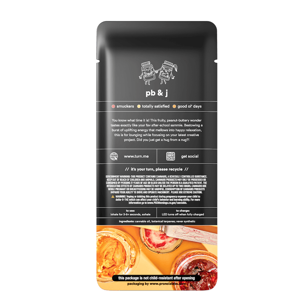 Turn – Indica PB & J Disposable Vape 1G - Image 2