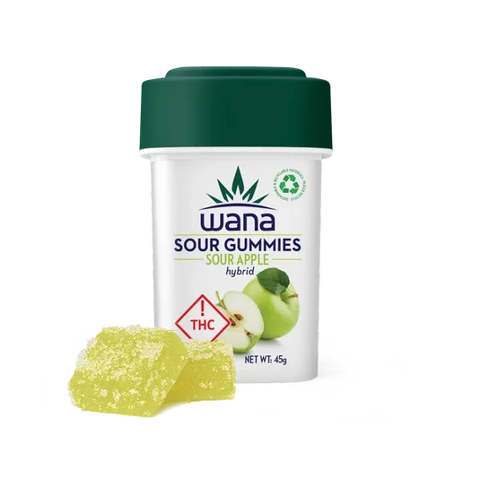 SOUR APPLE (HIGH-DOSE MED) // HYBRID Wana Gummies
