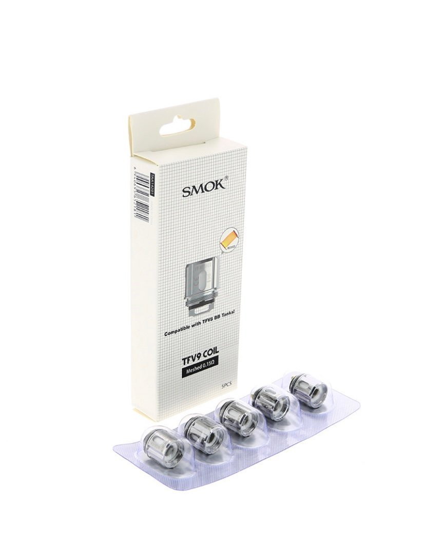 Five V9 meshed coils for the TFV9 clearomizer