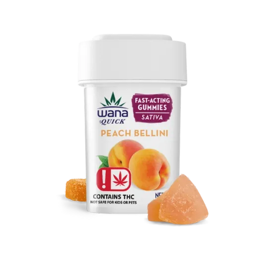 PEACH BELLINI (MED) Wana Gummies