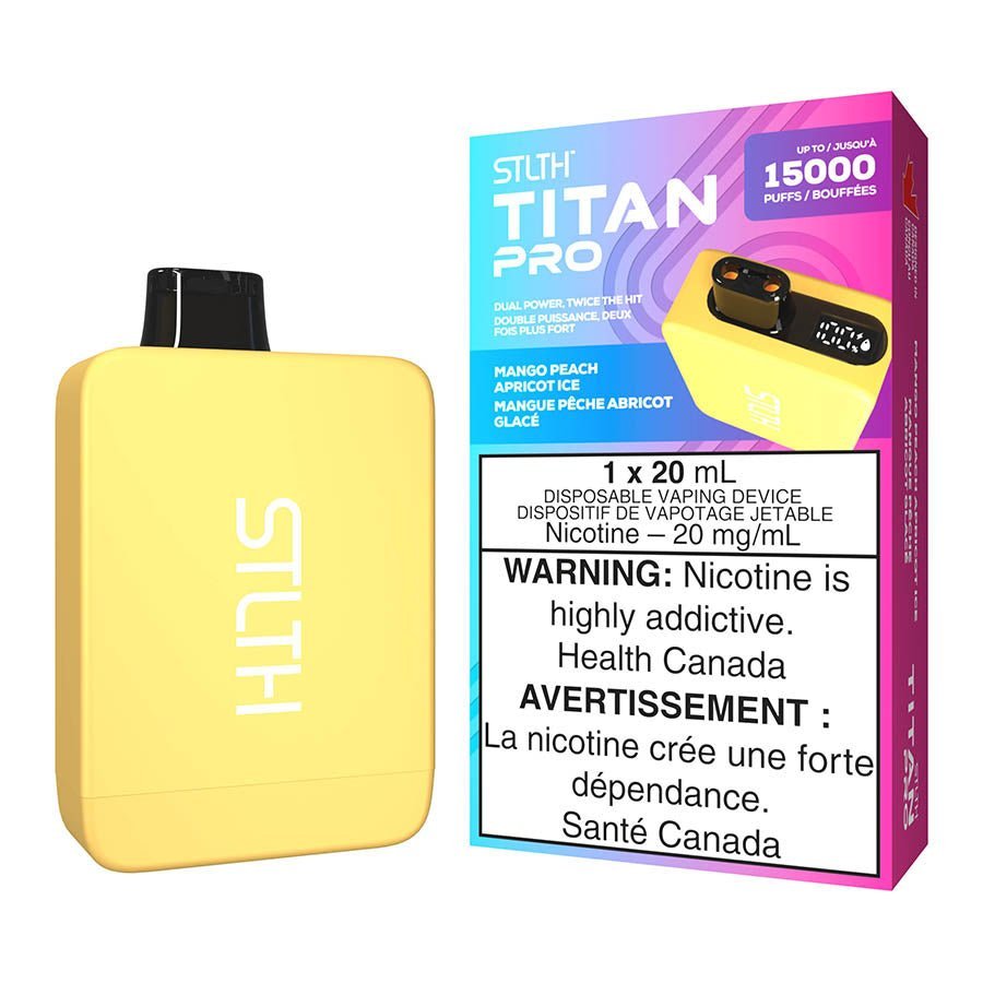 STLTH Titan Pro Disposable Vape Device - Mango Peach Apricot Ice